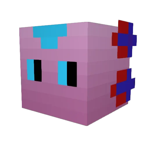 PIRRIPyt Minecraft avatar head, 3D render