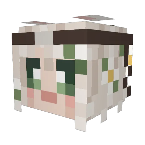 PIRUPIRU49 Minecraft avatar head, 3D render