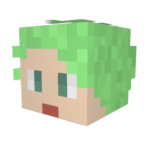 PISMOJAWS Minecraft avatar head, 3D render