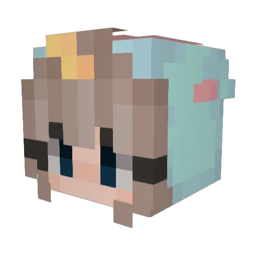 PITCHY16 Minecraft avatar head, 3D render