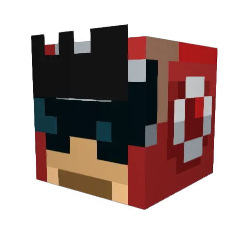PITTUTTO Minecraft avatar head, 3D render