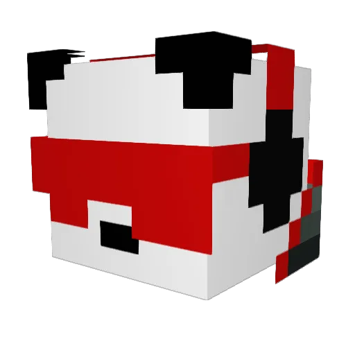 PIXALFACE Minecraft avatar head, 3D render