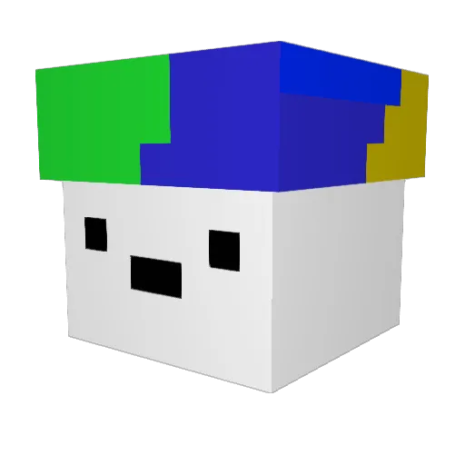 PIXII420 Minecraft avatar head, 3D render