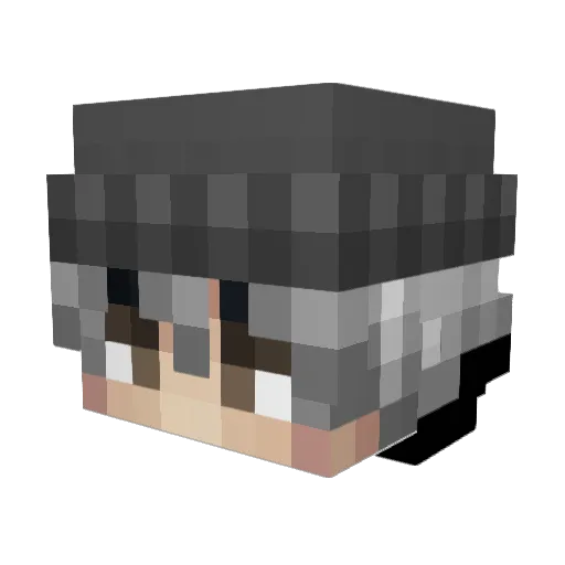 PIXON_07 Minecraft avatar head, 3D render