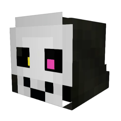 PIayxs Minecraft avatar head, 3D render