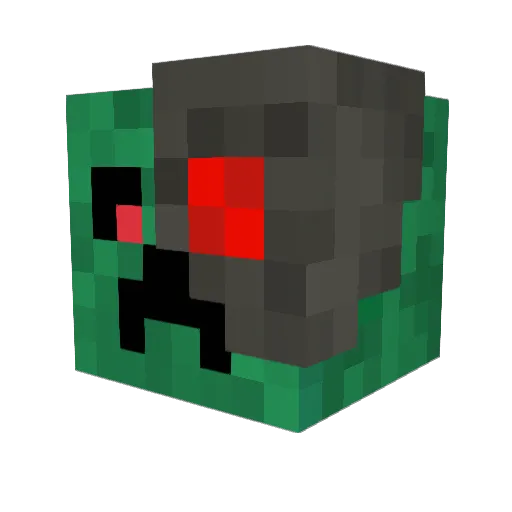 PIdividelf Minecraft avatar head, 3D render