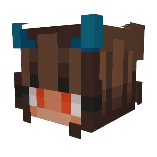 PIuviophile Minecraft avatar head, 3D render
