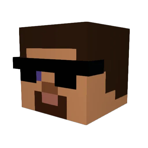 PJ1618 Minecraft avatar head, 3D render