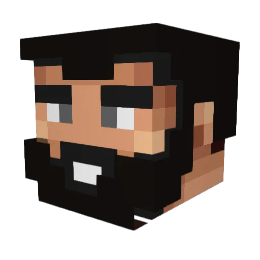 PJB543 Minecraft avatar head, 3D render