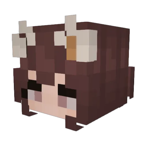 PJDole Minecraft avatar head, 3D render