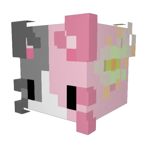 PJM_44 Minecraft avatar head, 3D render