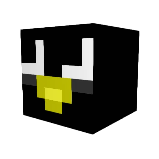 PJRS Minecraft avatar head, 3D render