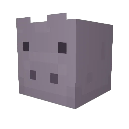 PJS1 Minecraft avatar head, 3D render