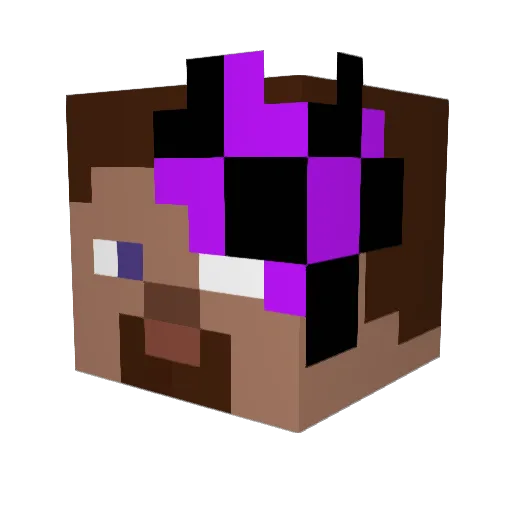PJW2424 Minecraft avatar head, 3D render