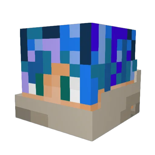 PJWars21 Minecraft avatar head, 3D render