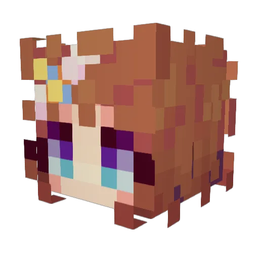 PJ_Flash Minecraft avatar head, 3D render