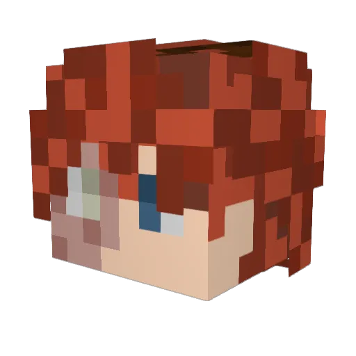 PJ_Hugo Minecraft avatar head, 3D render