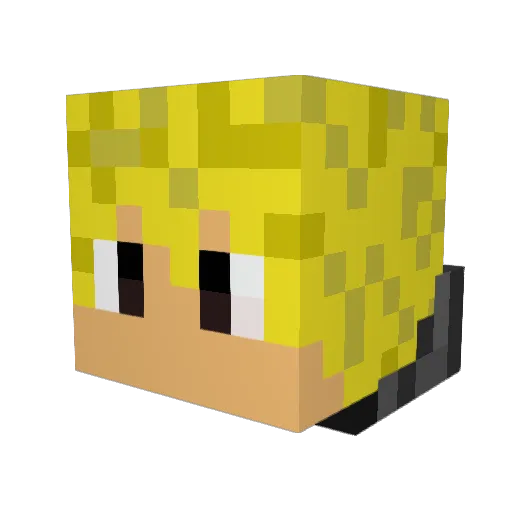 PJ_Juice Minecraft avatar head, 3D render
