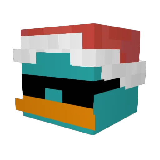 PK246810 Minecraft avatar head, 3D render