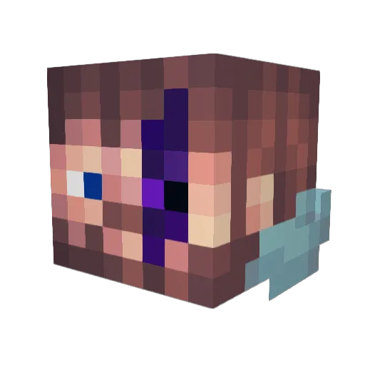 PKAY7274 Minecraft avatar head, 3D render