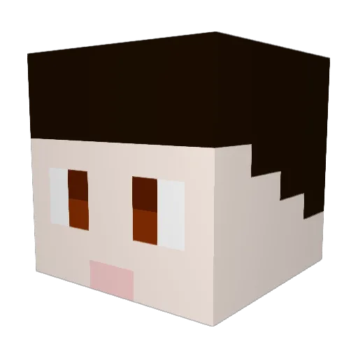 PKDH Minecraft avatar head, 3D render