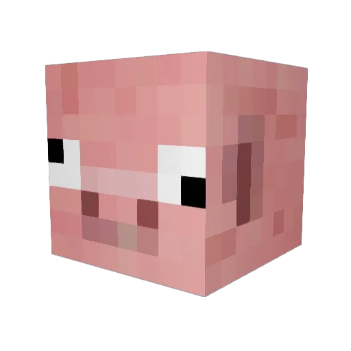 PKGUN Minecraft avatar head, 3D render