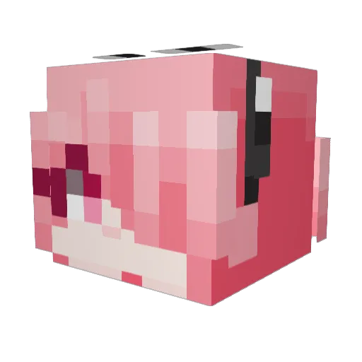 PKM0724 Minecraft avatar head, 3D render