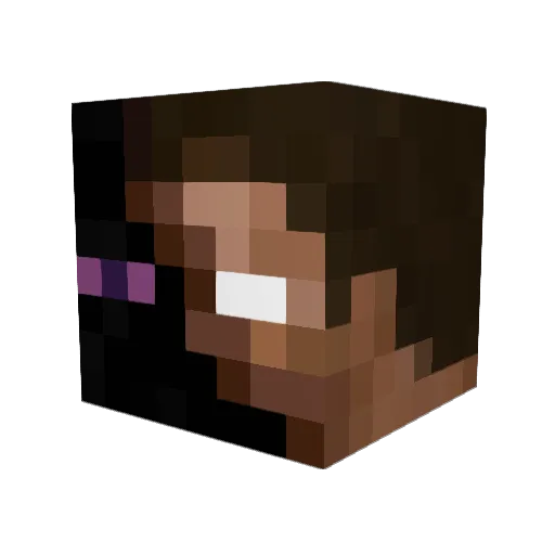 PKM247 Minecraft avatar head, 3D render