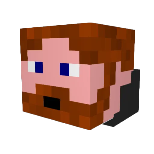 PKMNTrnrALEX Minecraft avatar head, 3D render