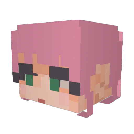 PK_MR Minecraft avatar head, 3D render