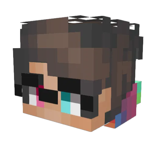 PKsmashnsplat Minecraft avatar head, 3D render