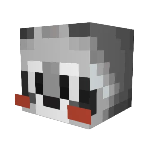 PL0399 Minecraft avatar head, 3D render