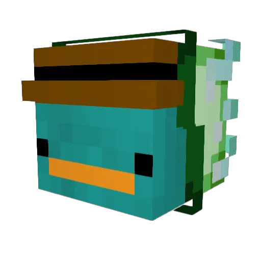 PL3jlos Minecraft avatar head, 3D render