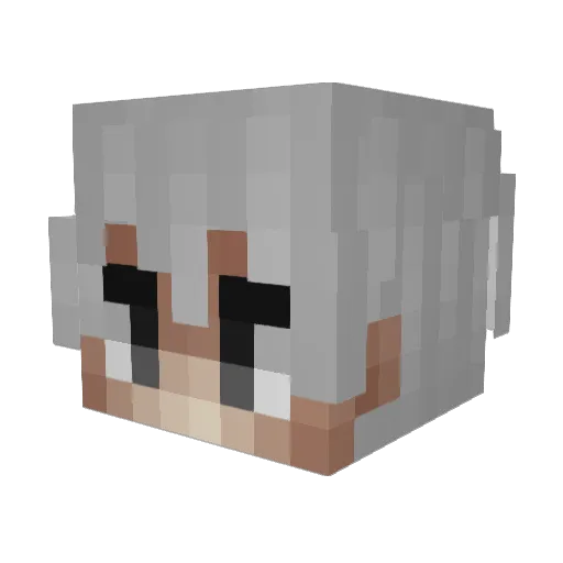 PL4VON Minecraft avatar head, 3D render