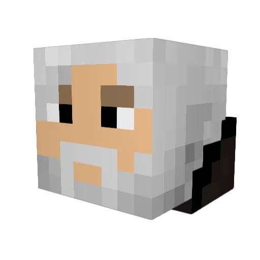PL6 Minecraft avatar head, 3D render