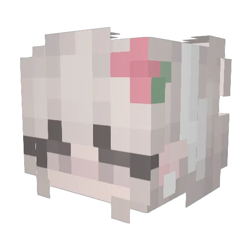PLAC0R Minecraft avatar head, 3D render
