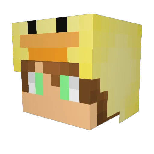 PLACKIPL123 Minecraft avatar head, 3D render