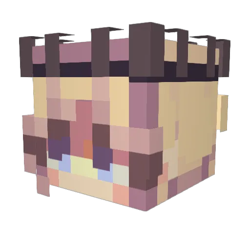 PLAI_25 Minecraft avatar head, 3D render