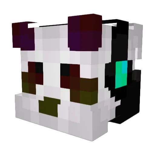 PLAI_31 Minecraft avatar head, 3D render