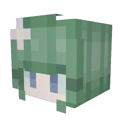PLAI_37 Minecraft avatar head, 3D render
