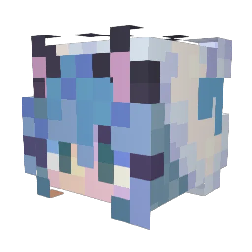 PLANETVV Minecraft avatar head, 3D render