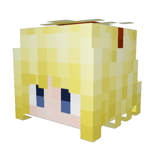 PLASMAXbeta Minecraft avatar head, 3D render