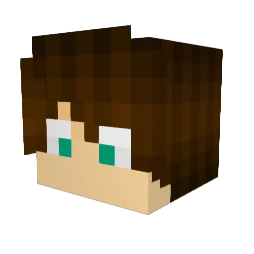 PLATINUMxKING Minecraft avatar head, 3D render