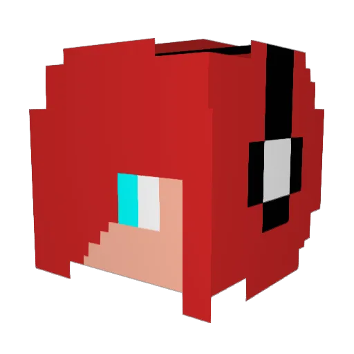 PLAYER18711 Minecraft avatar head, 3D render