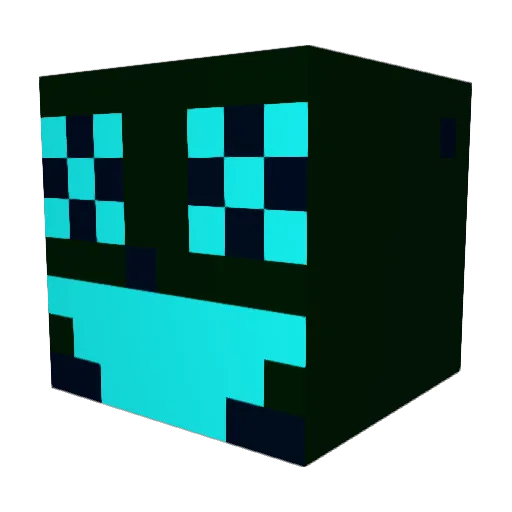 PLAYEROMG Minecraft avatar head, 3D render