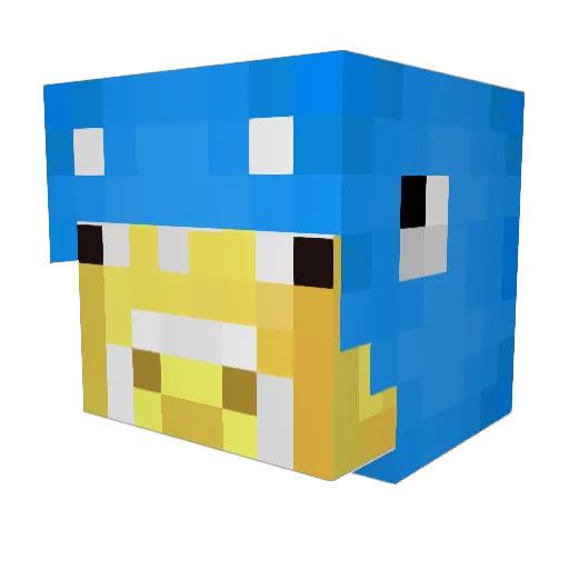 PLENT Minecraft avatar head, 3D render
