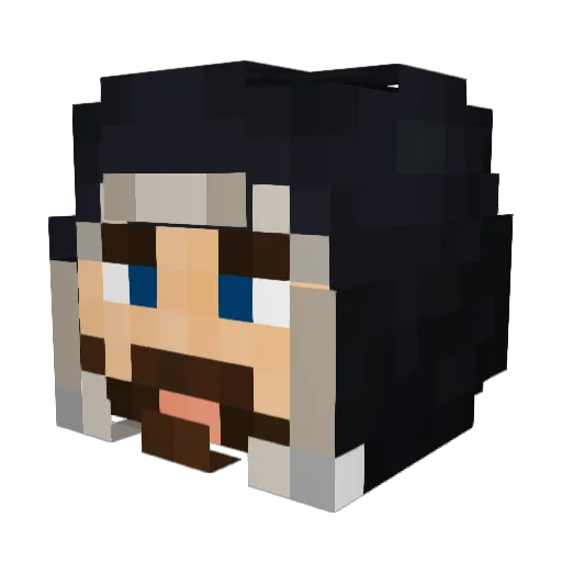 PLFilkomPL Minecraft avatar head, 3D render