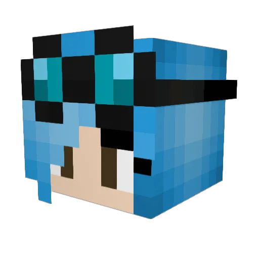 PLL0Emison Minecraft avatar head, 3D render