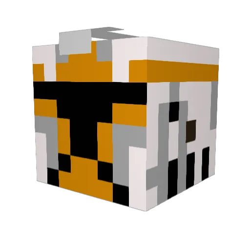 PLM_333 Minecraft avatar head, 3D render