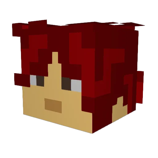 PLParables Minecraft avatar head, 3D render